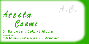 attila csemi business card